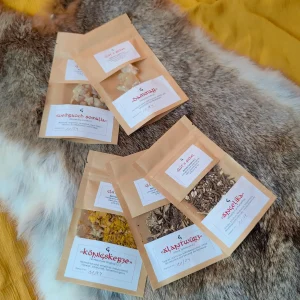 Einzelbeutel Räucherset Licht mit Weihrauch Dammar Königskerze Alant Angelika